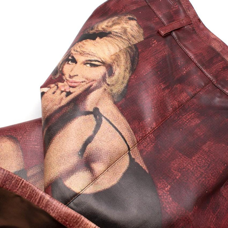 Prada Poster Girl-print Coated-cotton Midi Skirt