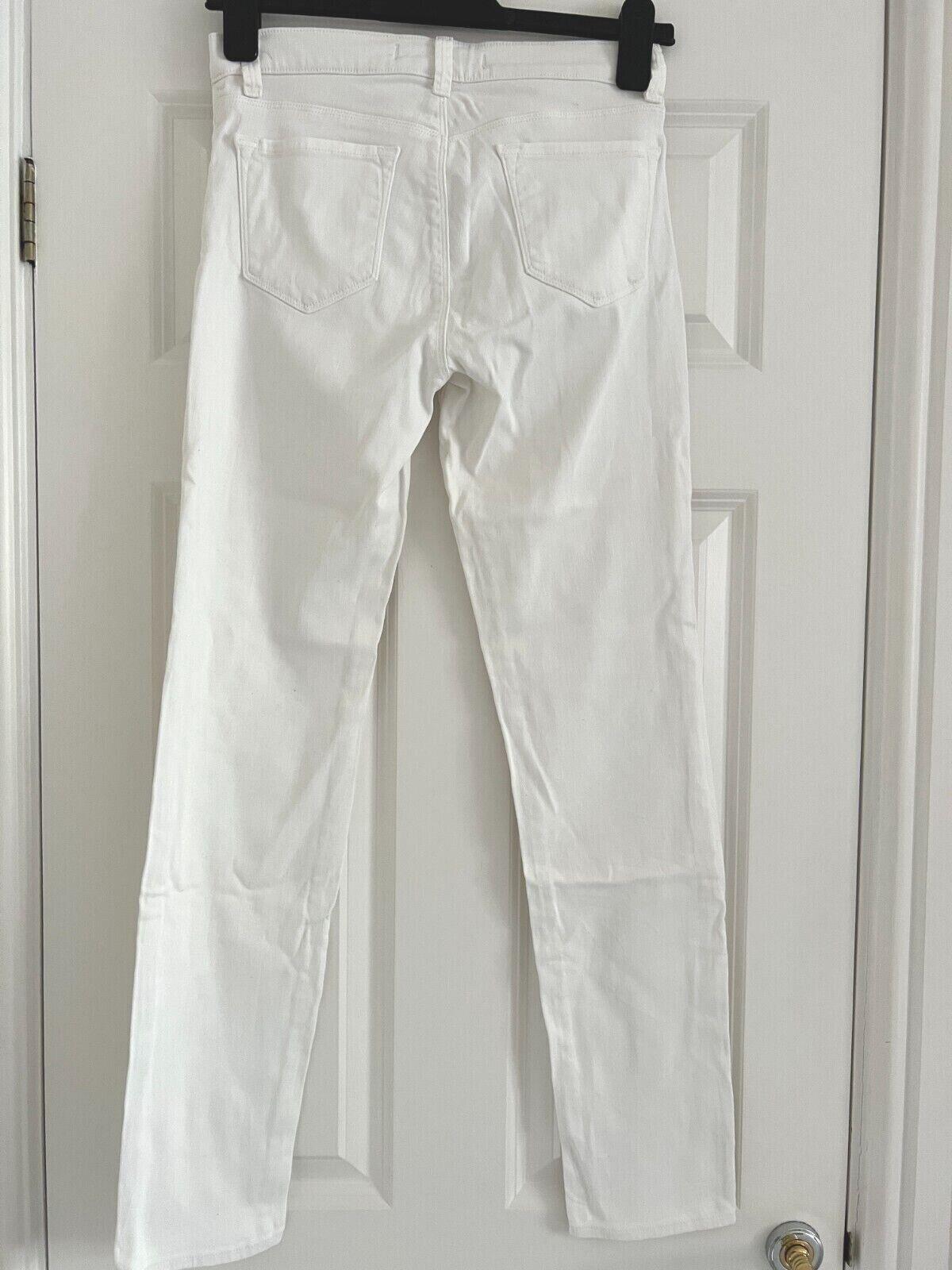 White stretch denim skinny jeans