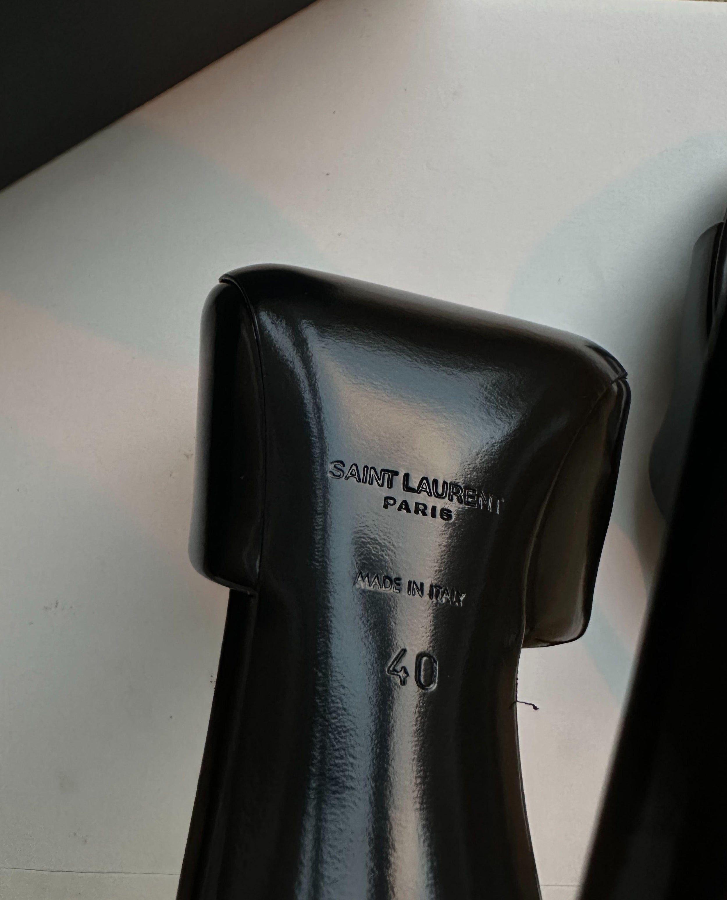 Saint Laurent Black Peep Toe Heels