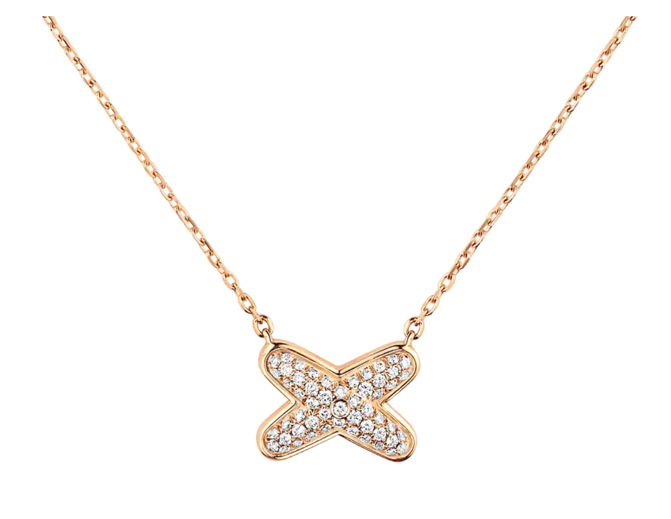 Rose Gold Jeux de liens Pendant Necklace
