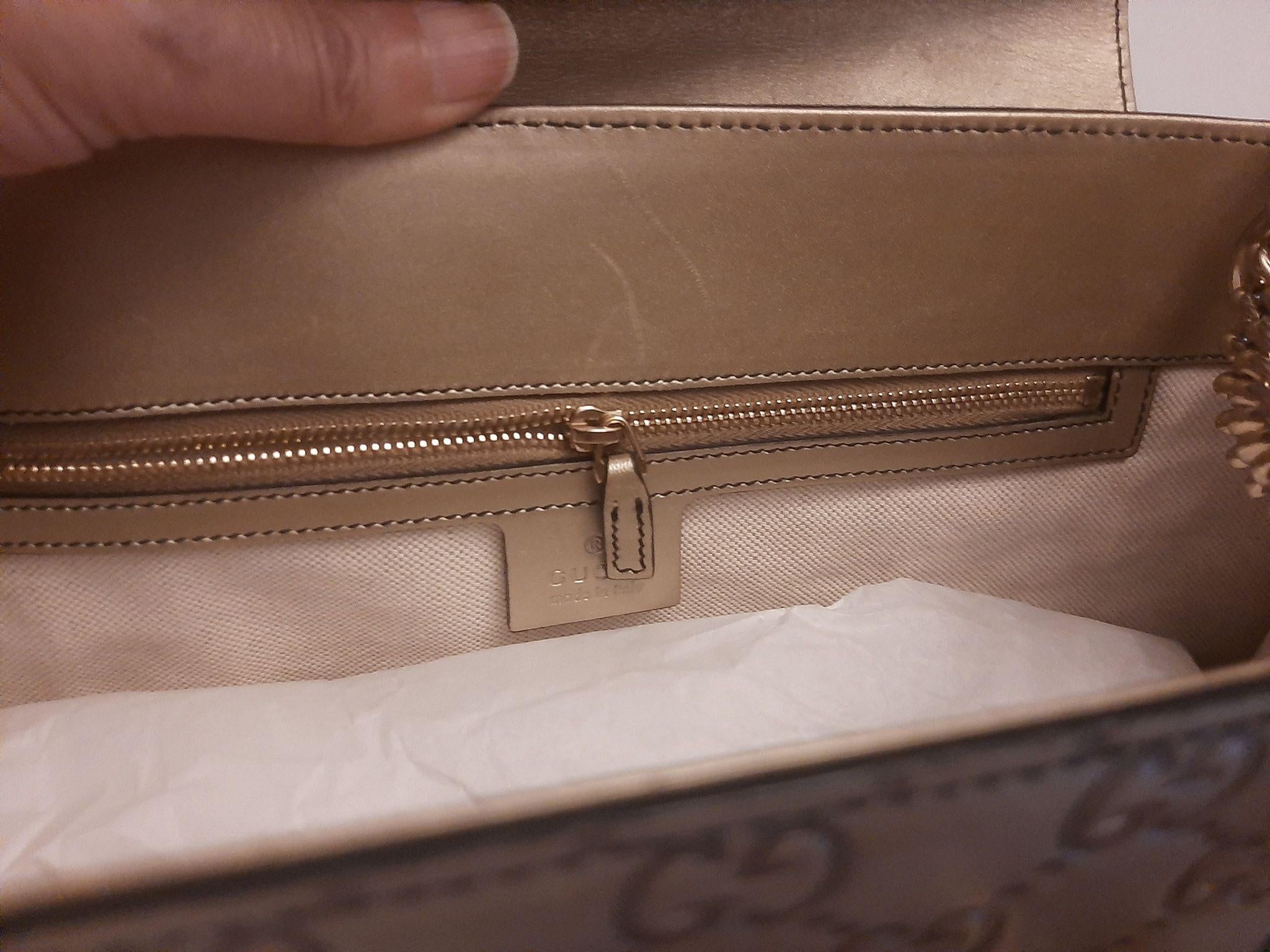 Metallic gold leather large Emily bag