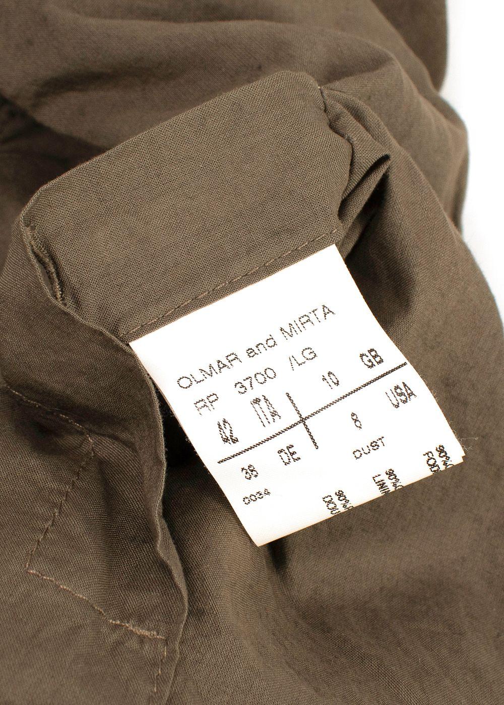 Rick Owens Khaki Suede Zip Jacket