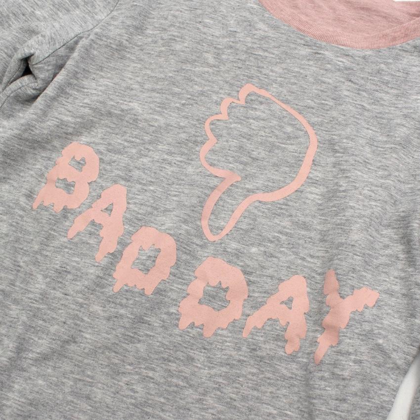 Stella McCartney Grey/Pink Good Day/Bad Day Cotton Reversible Sweater