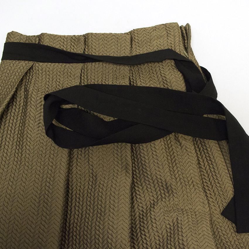 Biryukov Brown Full Skirt with Black Waist