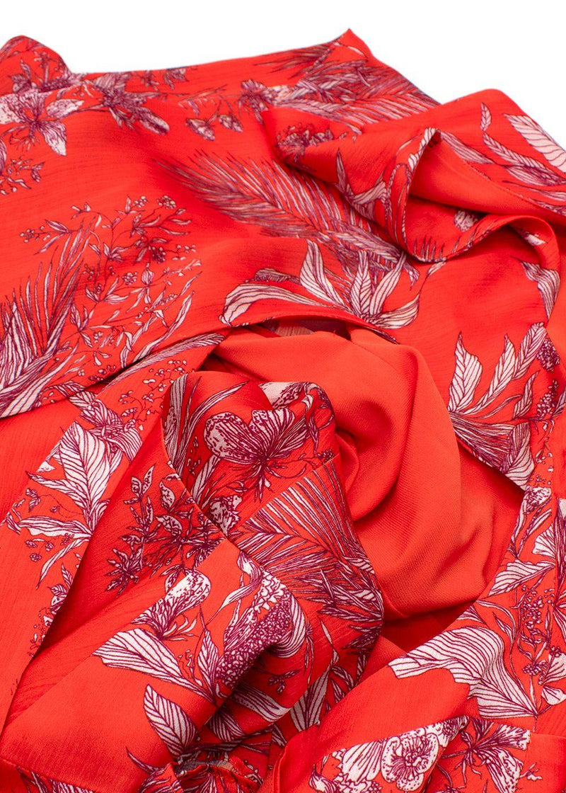Alexis Cassara Orange Floral Mini Dress