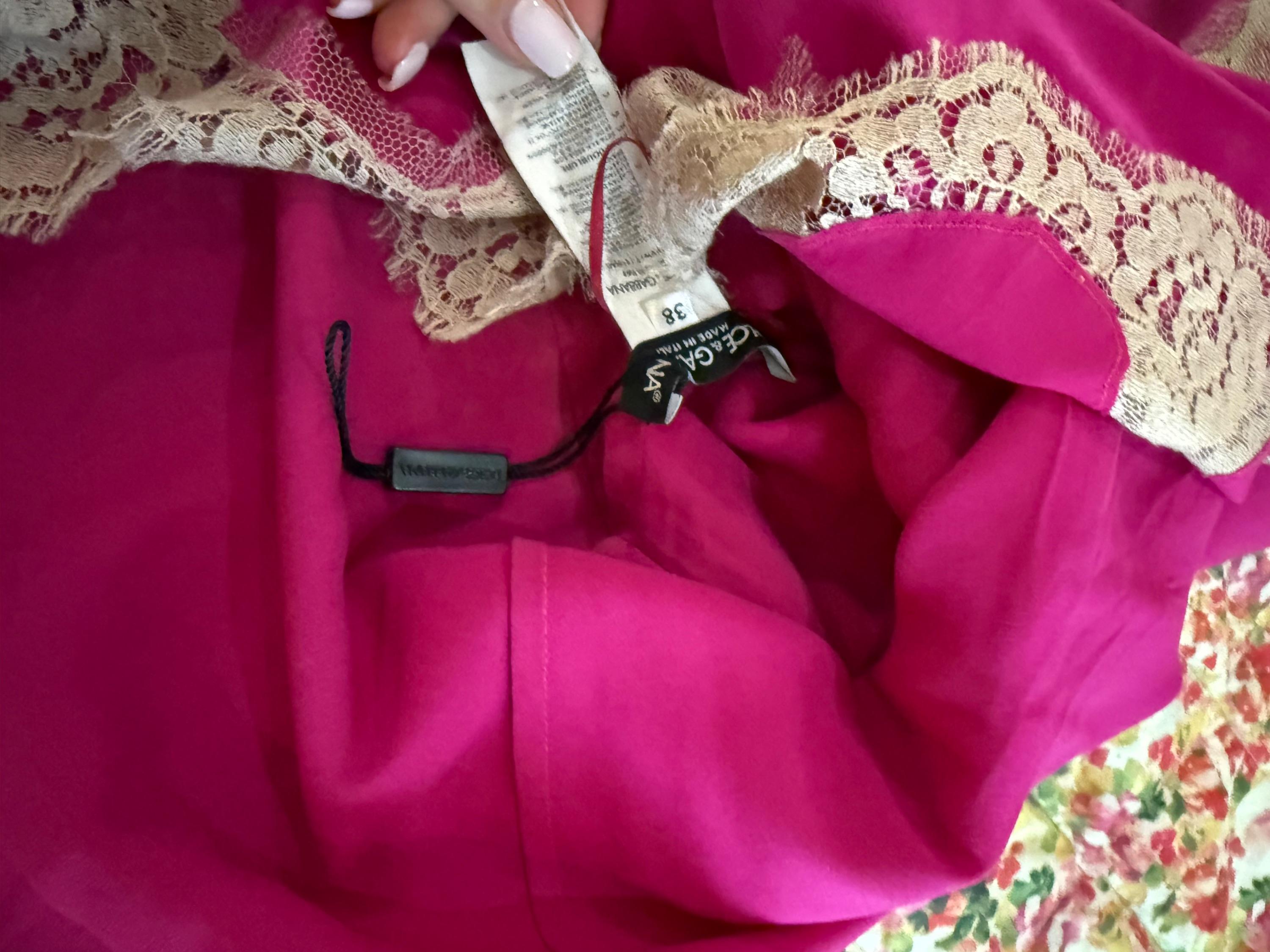 Pink Silk And Lace Dress