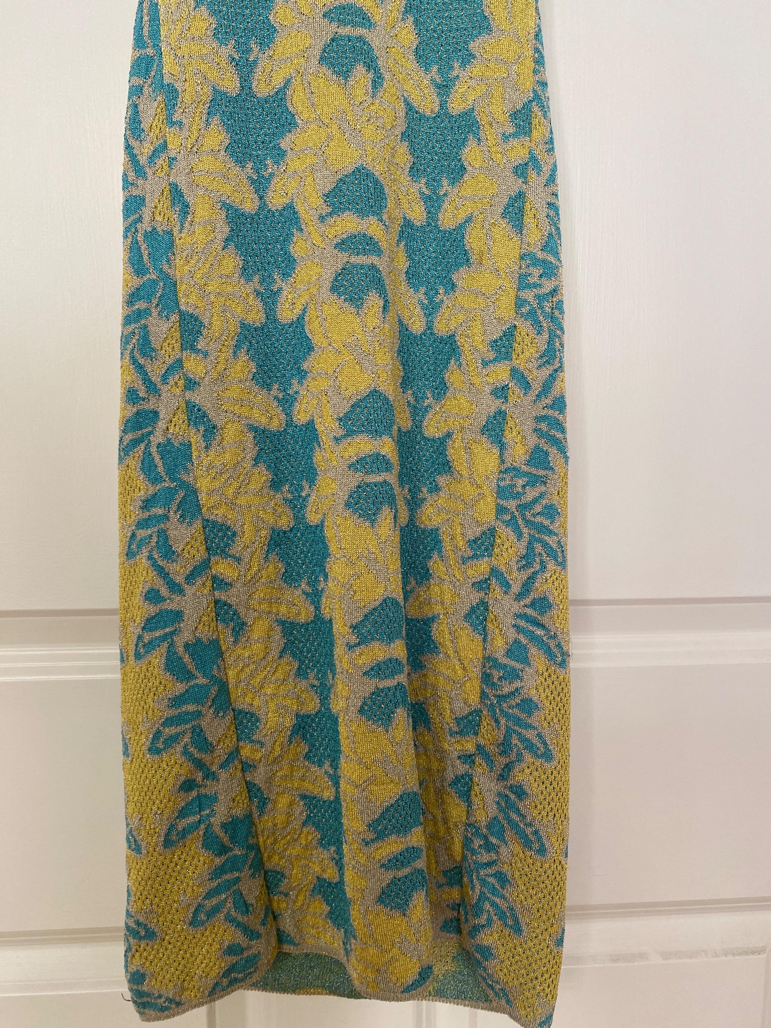 M Missoni Jacquard Knit Cut-out Back Dress