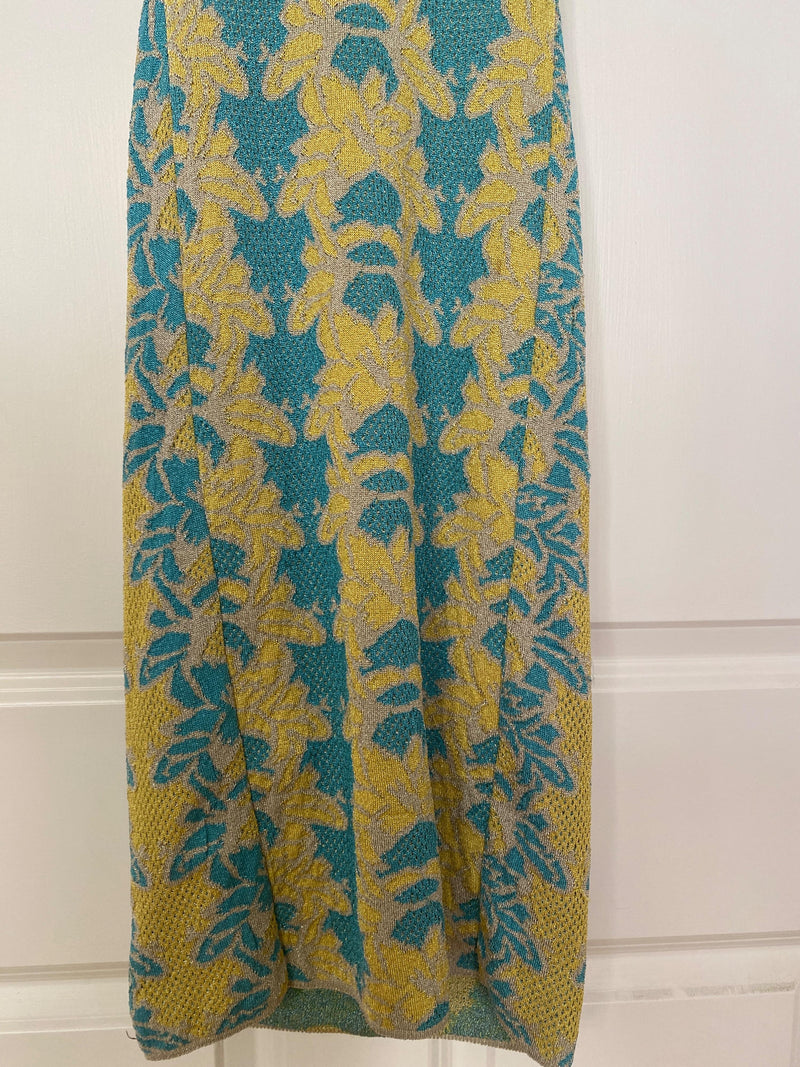M Missoni Jacquard Knit Cut-out Back Dress