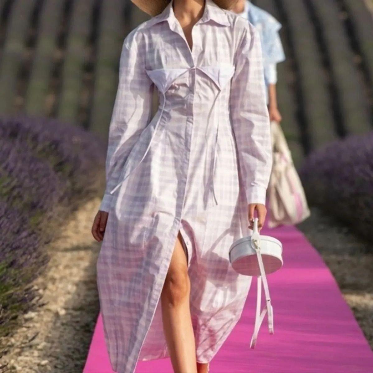 Pink gingham Le Coup De Soleil Valensole shirt dress