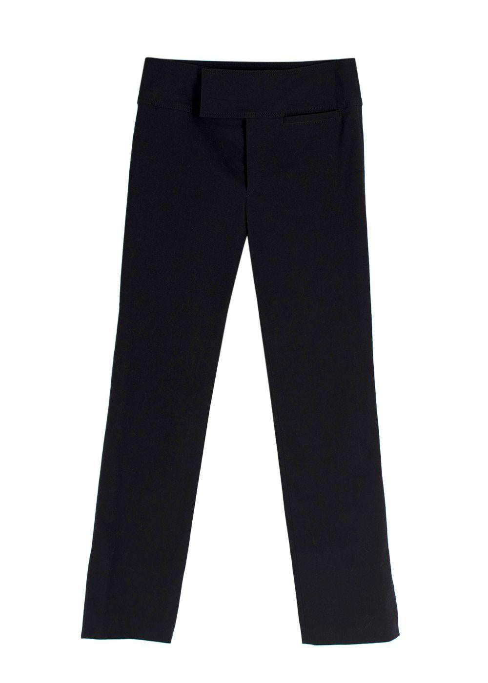 Isabel Marant Black Cotton Blend Slim Trousers