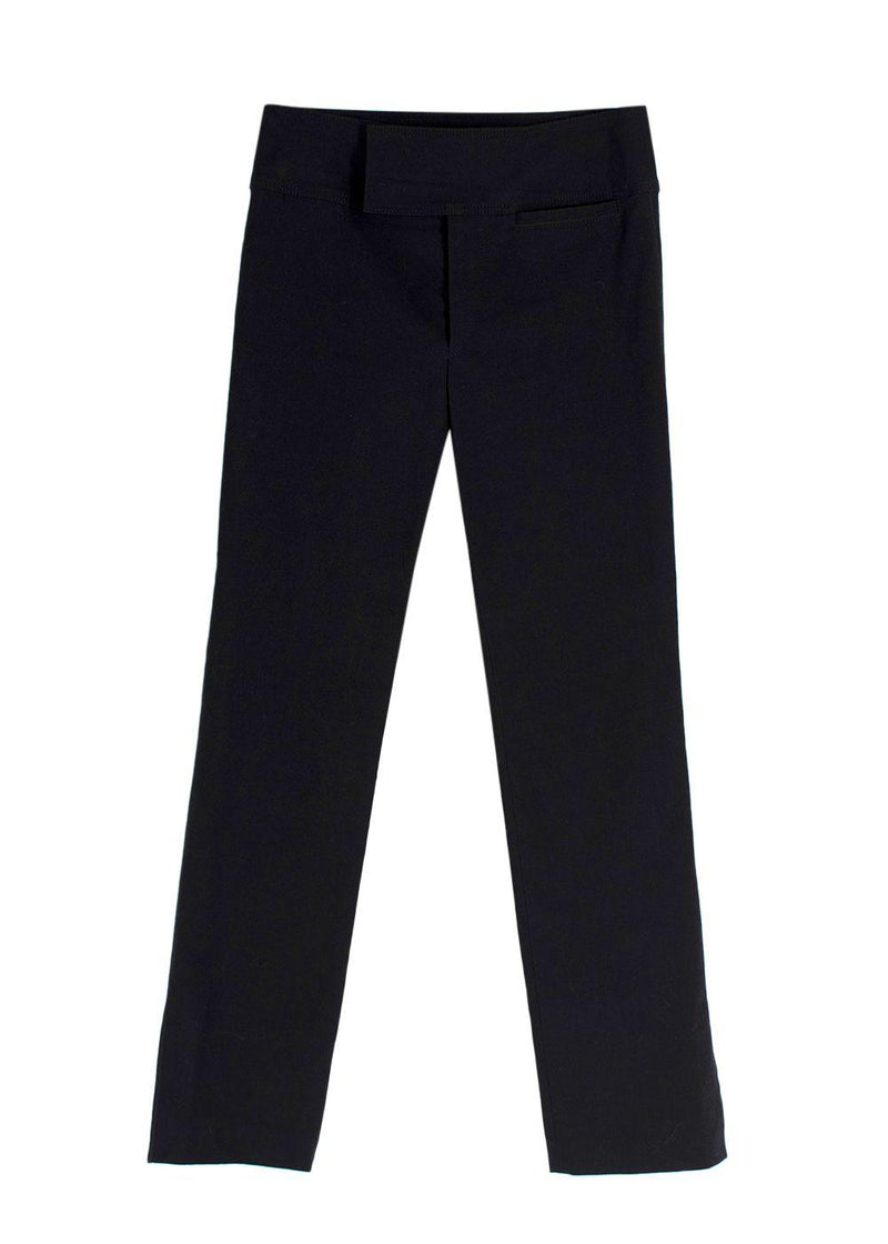 Isabel Marant Black Cotton Blend Slim Trousers