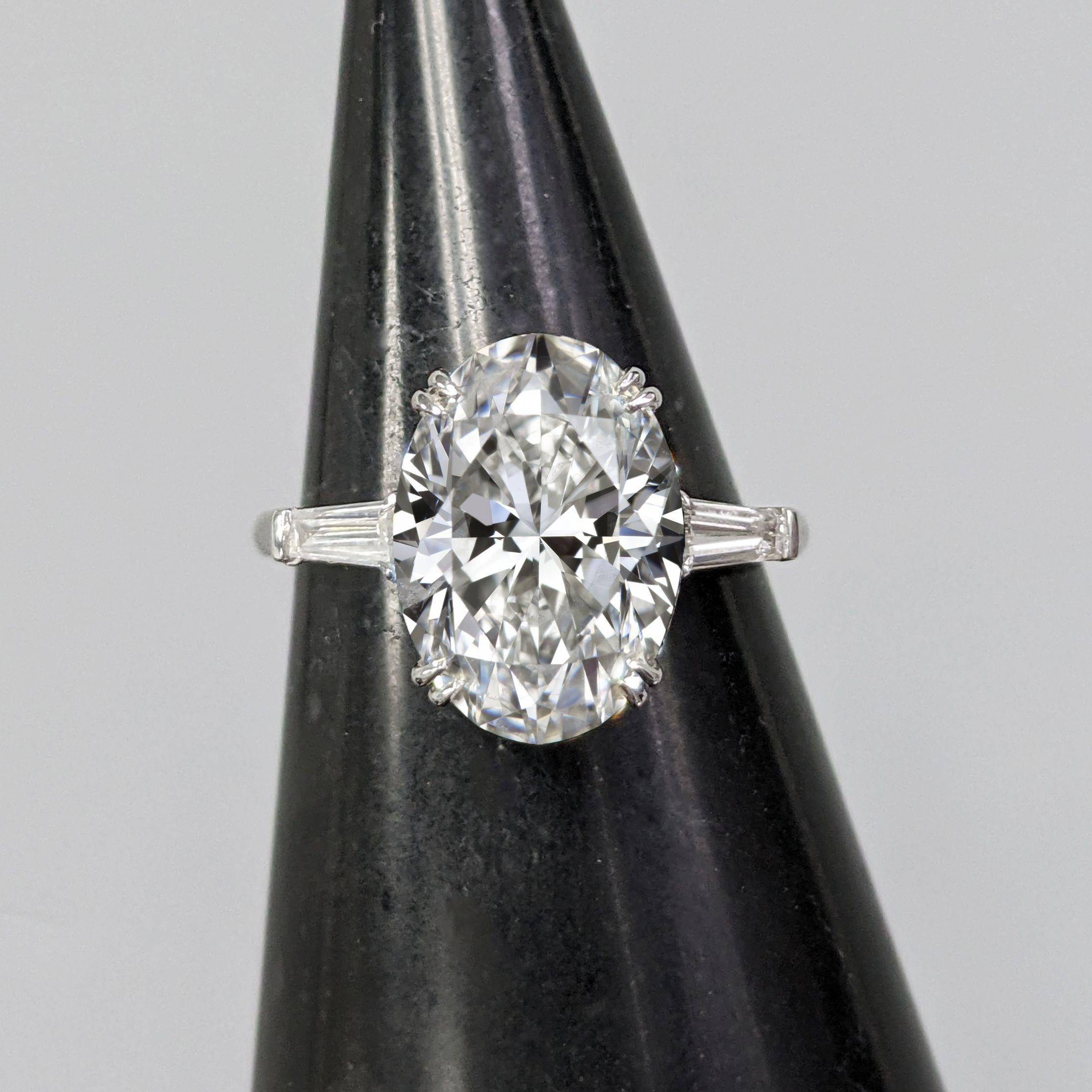 Verde 5ct IGI Certified Lab-grown Oval Cut VS2 Diamond Ring