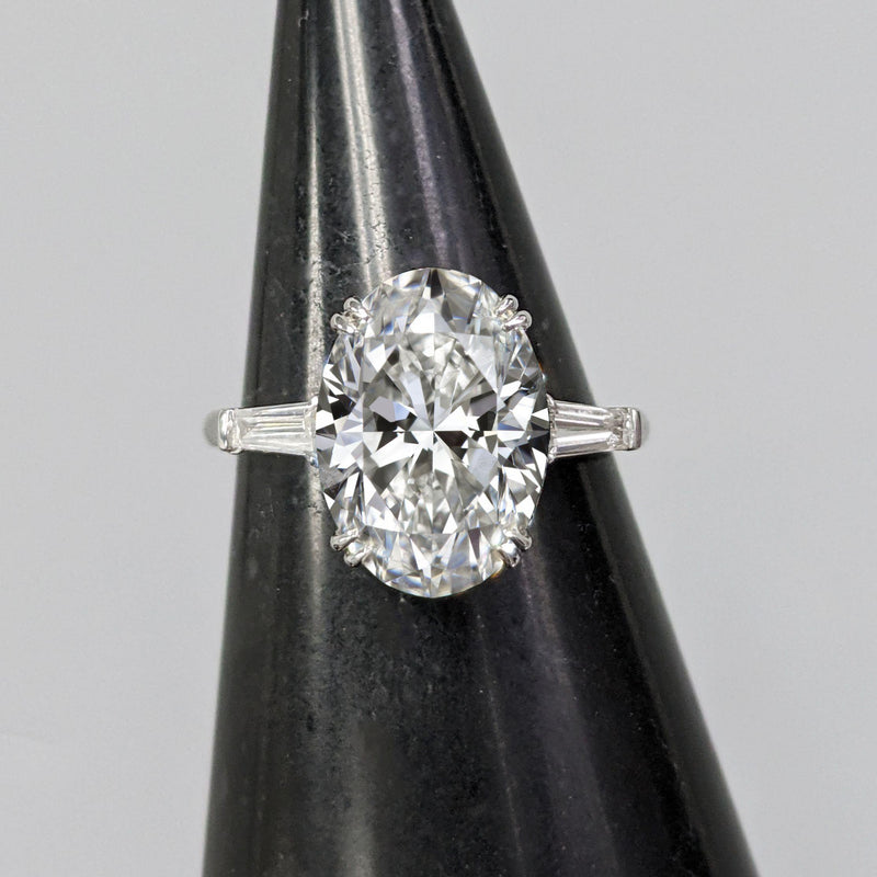 Verde 5ct IGI Certified Lab-grown Oval Cut VS2 Diamond Ring