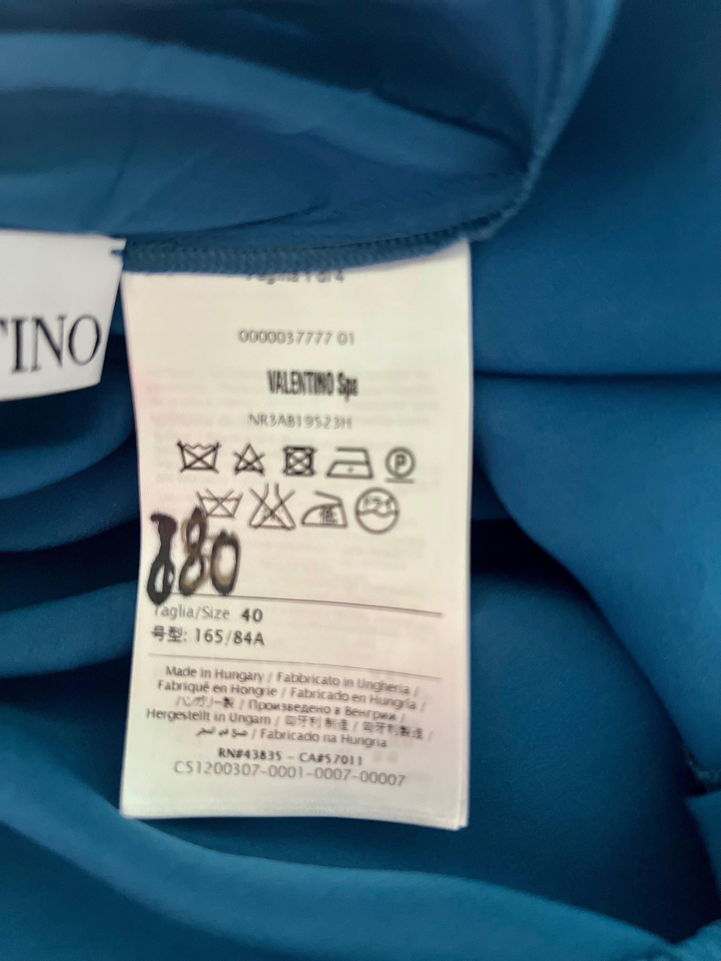 Red Valentino Blue Silk Blouse