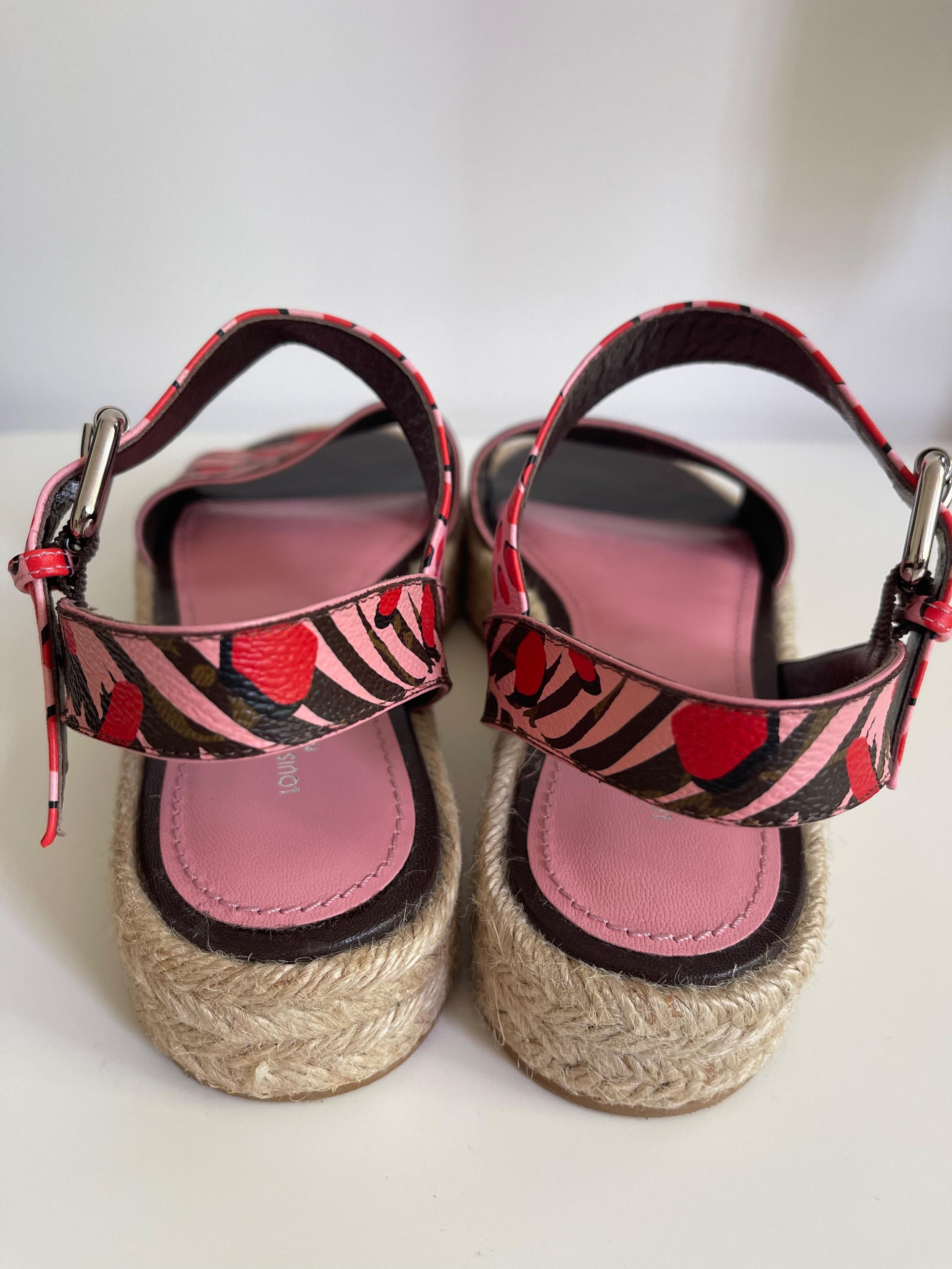 Jungle Dot Printed Espadrille Platform Sandals