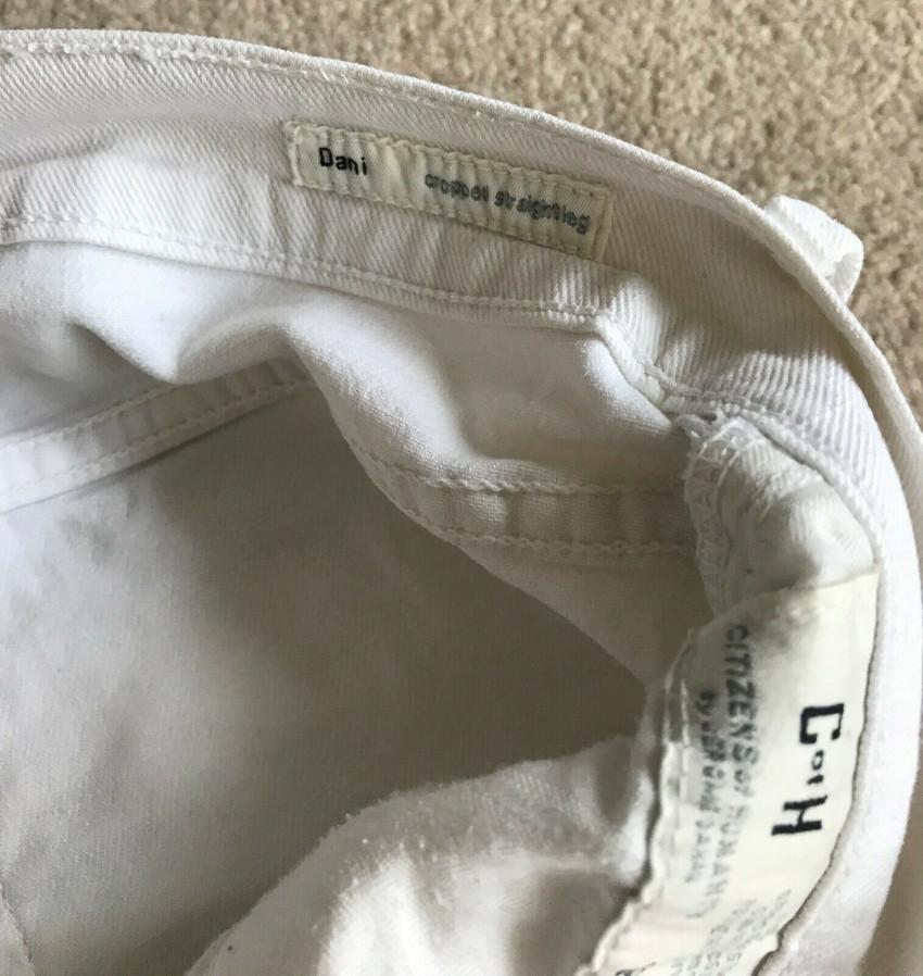Citizens of Humanity Dani White Cropped Straight Leg Jeans