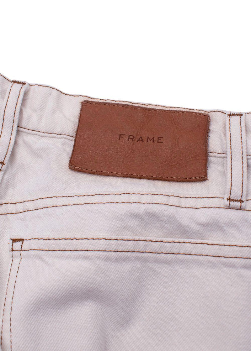 Frame Ecru 'Le Italien' White Denim Jeans