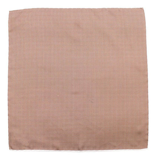 Bespoke Brown Houndstooth Check Pocket Square