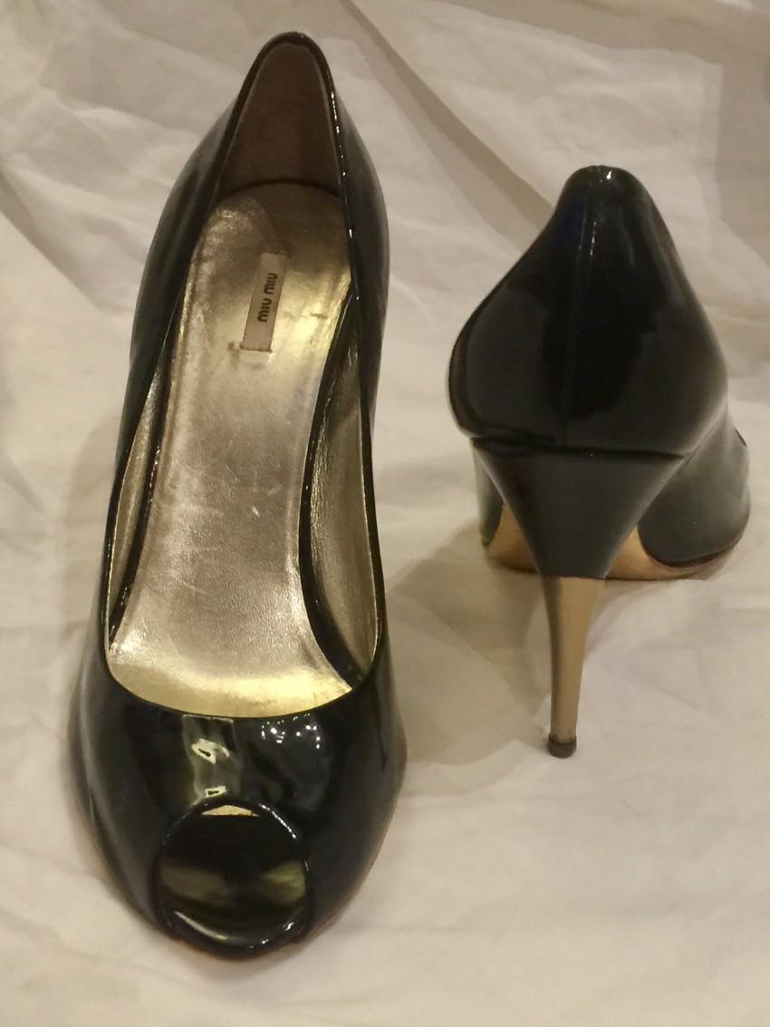 Miu Miu Peep-Toe Patent Pumps