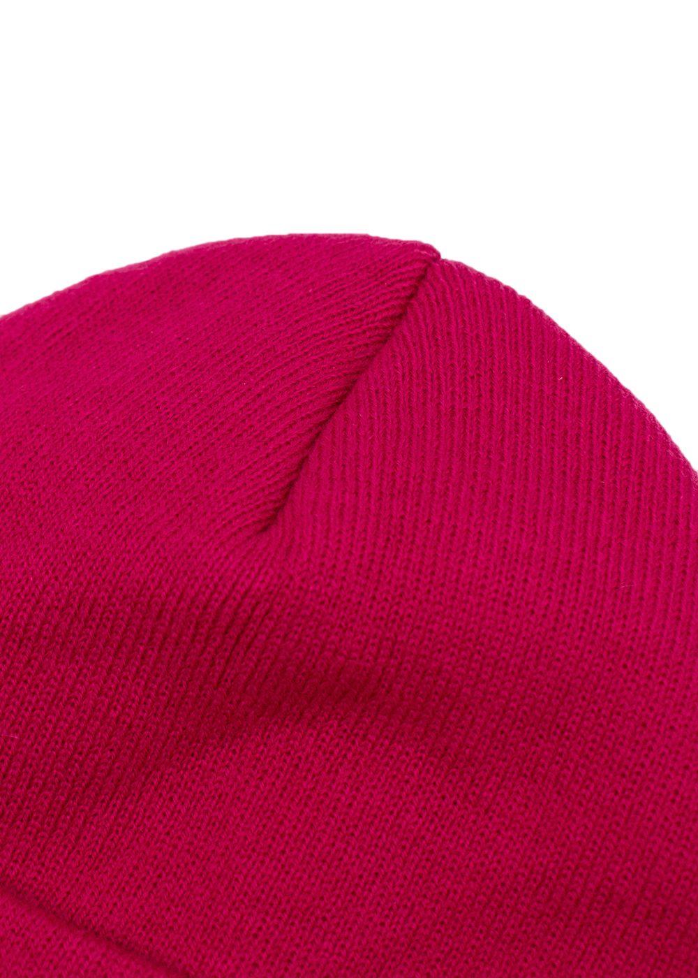More Joy Magenta Logo-patch Beanie Hat