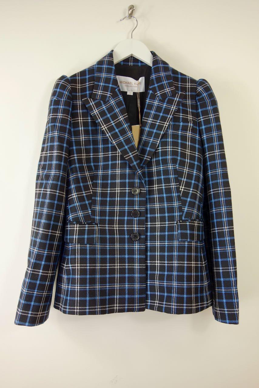 Collection Plaid Virgin Wool Tailored Jacket