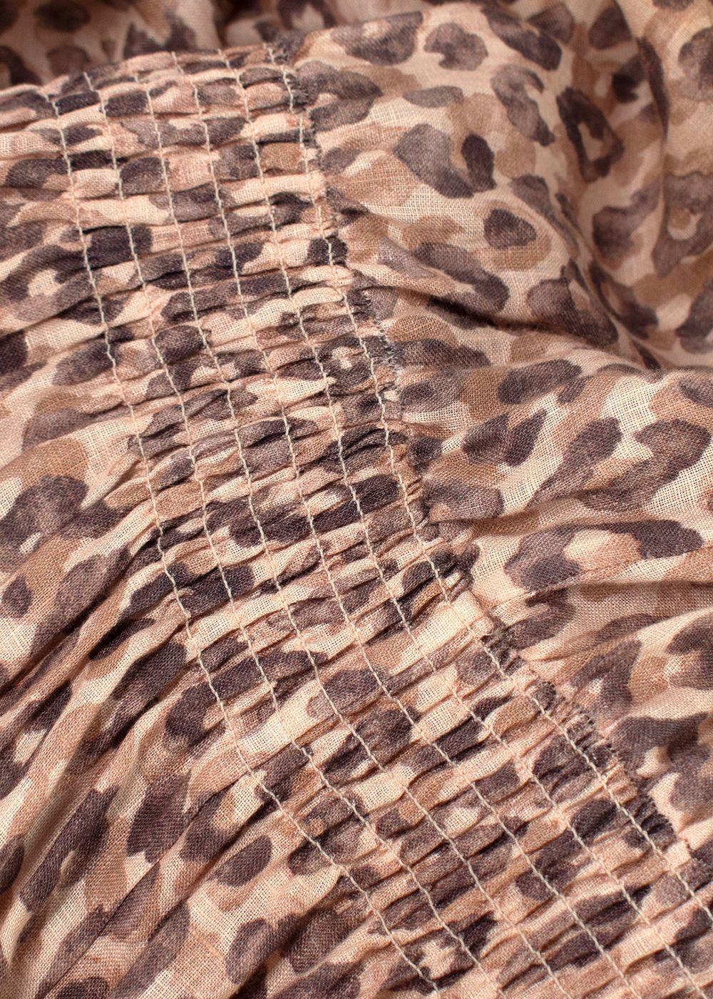 Zimmerman Melody Leopard Print Linen Dress
