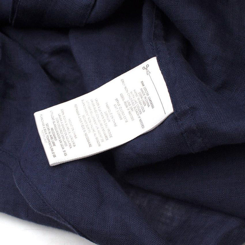 Equipment Navy Linen Sleeveless Shirt