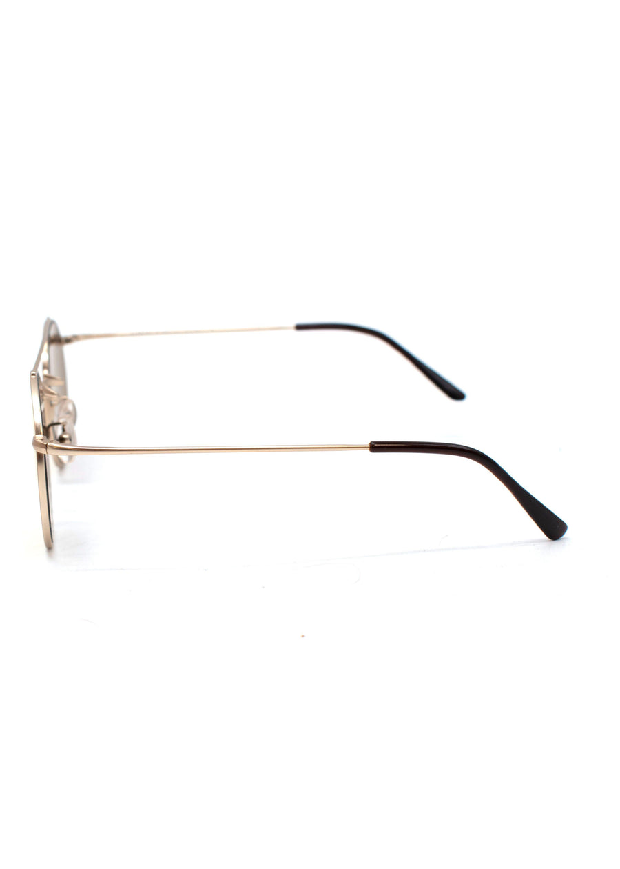 Rose Gold Aviator Sunglasses
