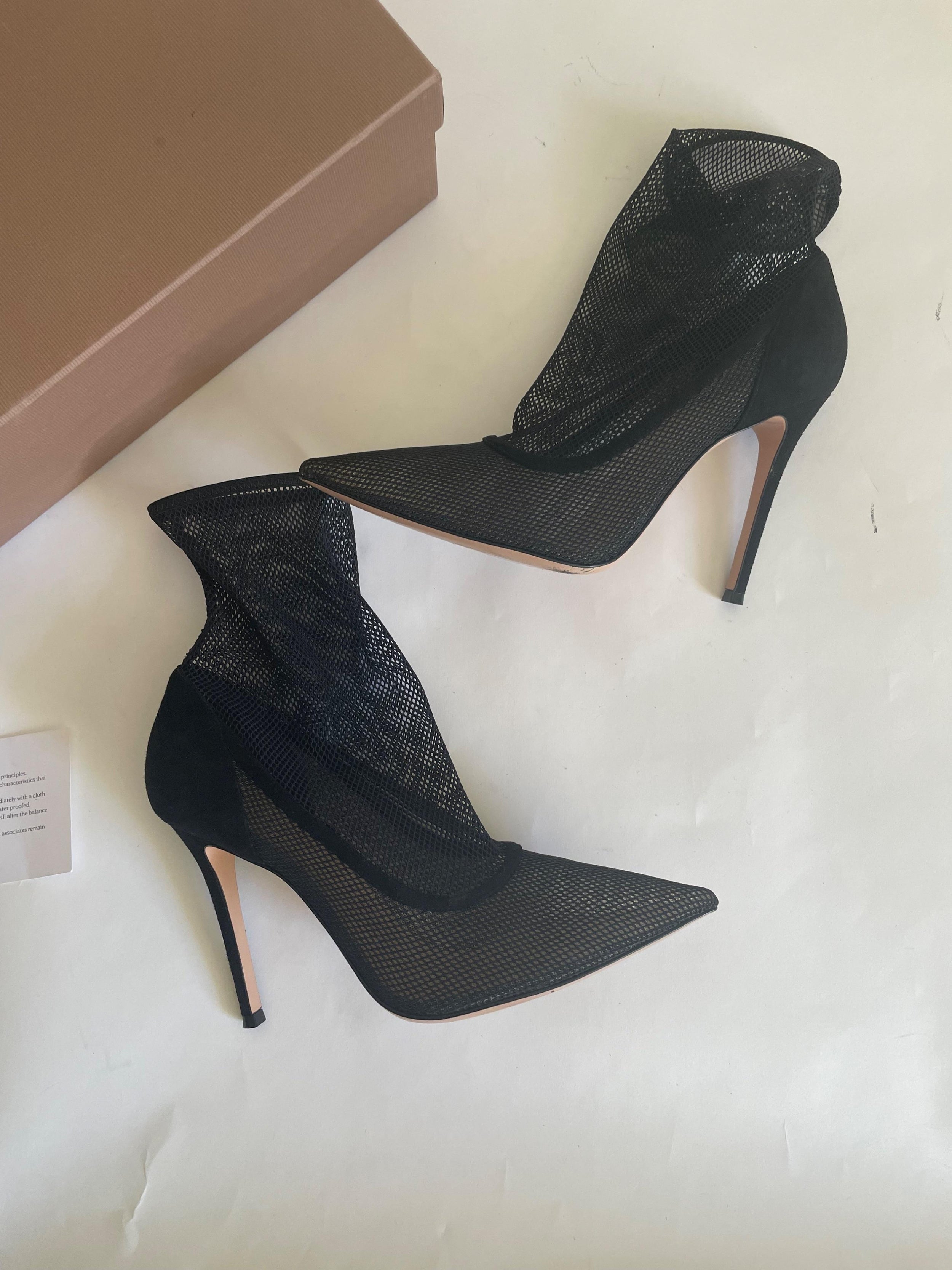 Erin Black Suede & Mesh Booties
