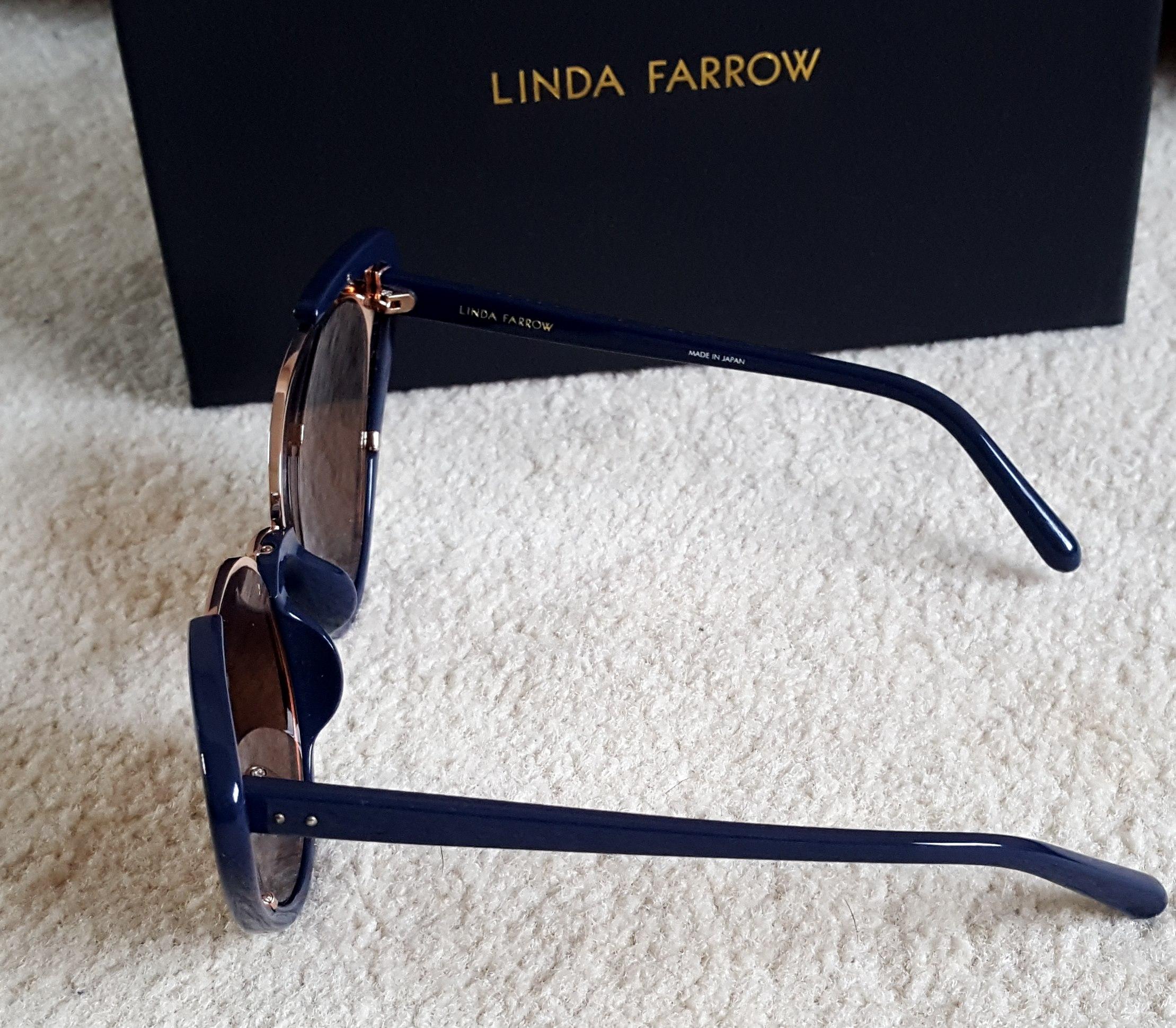 Linda Farrow Navy/Rose Gold Khira 736/C7 Sunglasses