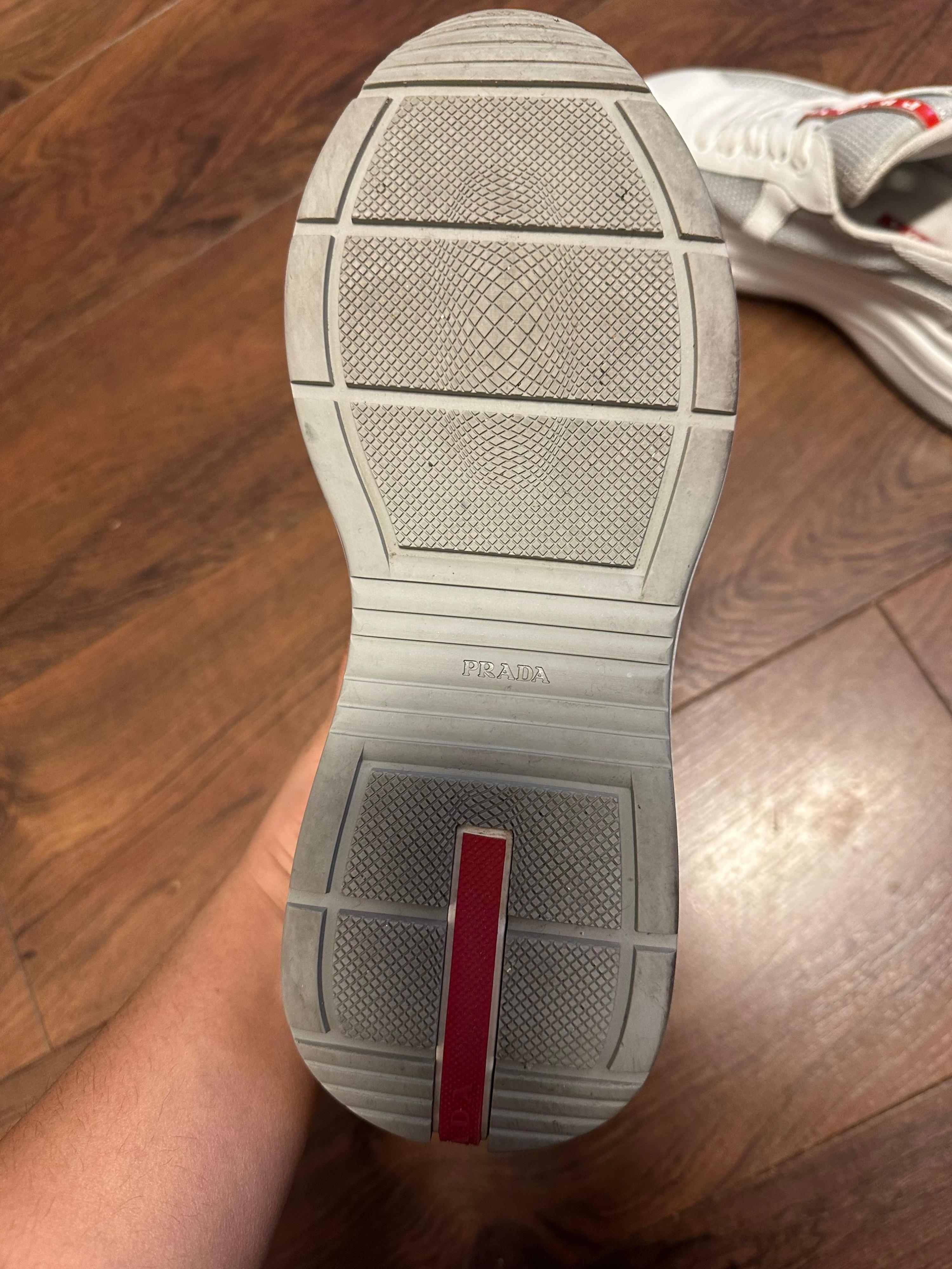 Prada White Americas Cup Soft Trainers