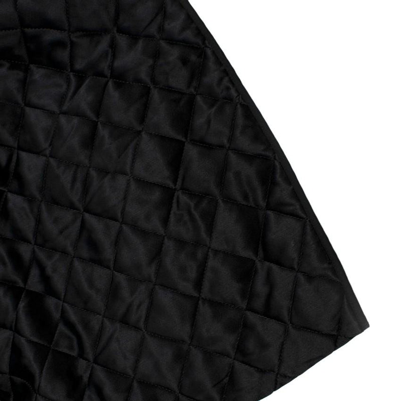 Celine Black Quilted Satin Pencil Skirt