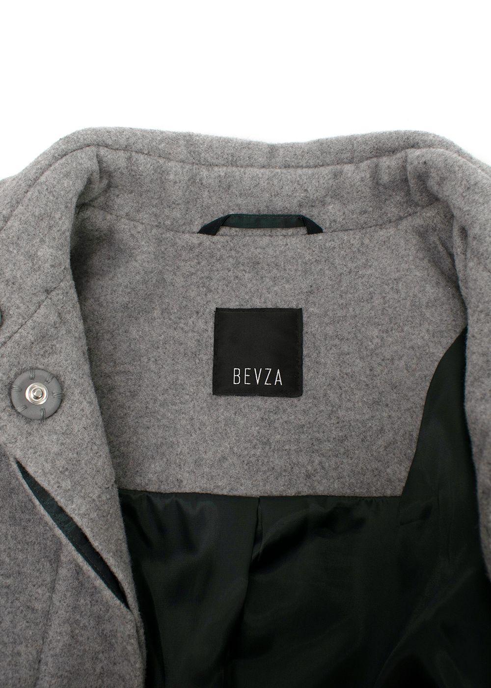 Bevza Grey Longline Wool Coat