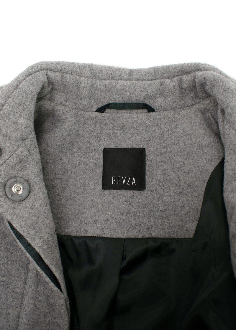Bevza Grey Longline Wool Coat