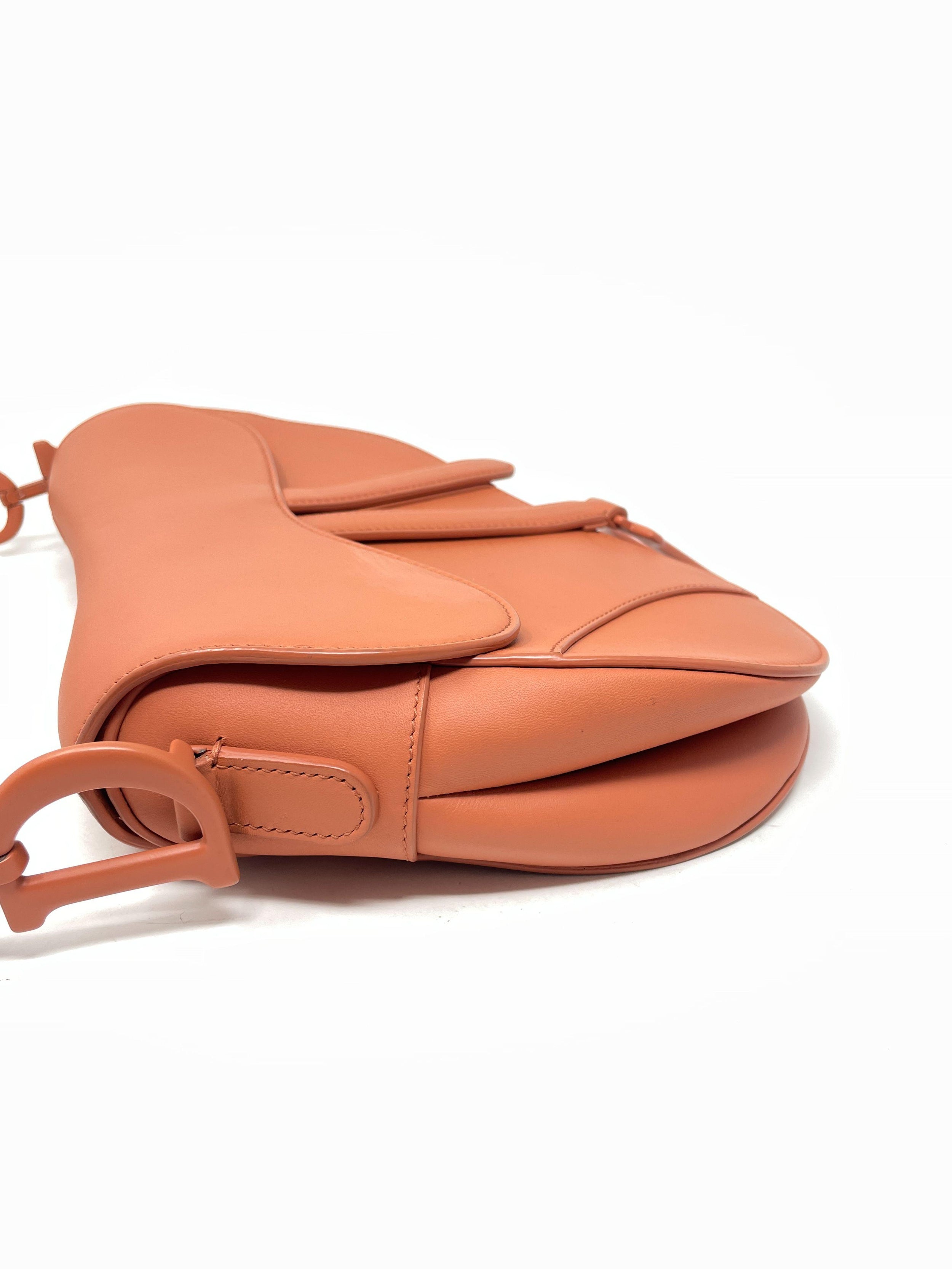 Dior Orange Medium Saddle Bag