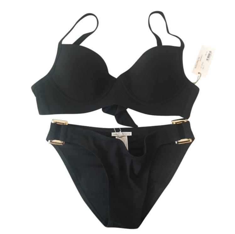 Heidi Klein Black D Ring Tie Back Bikini