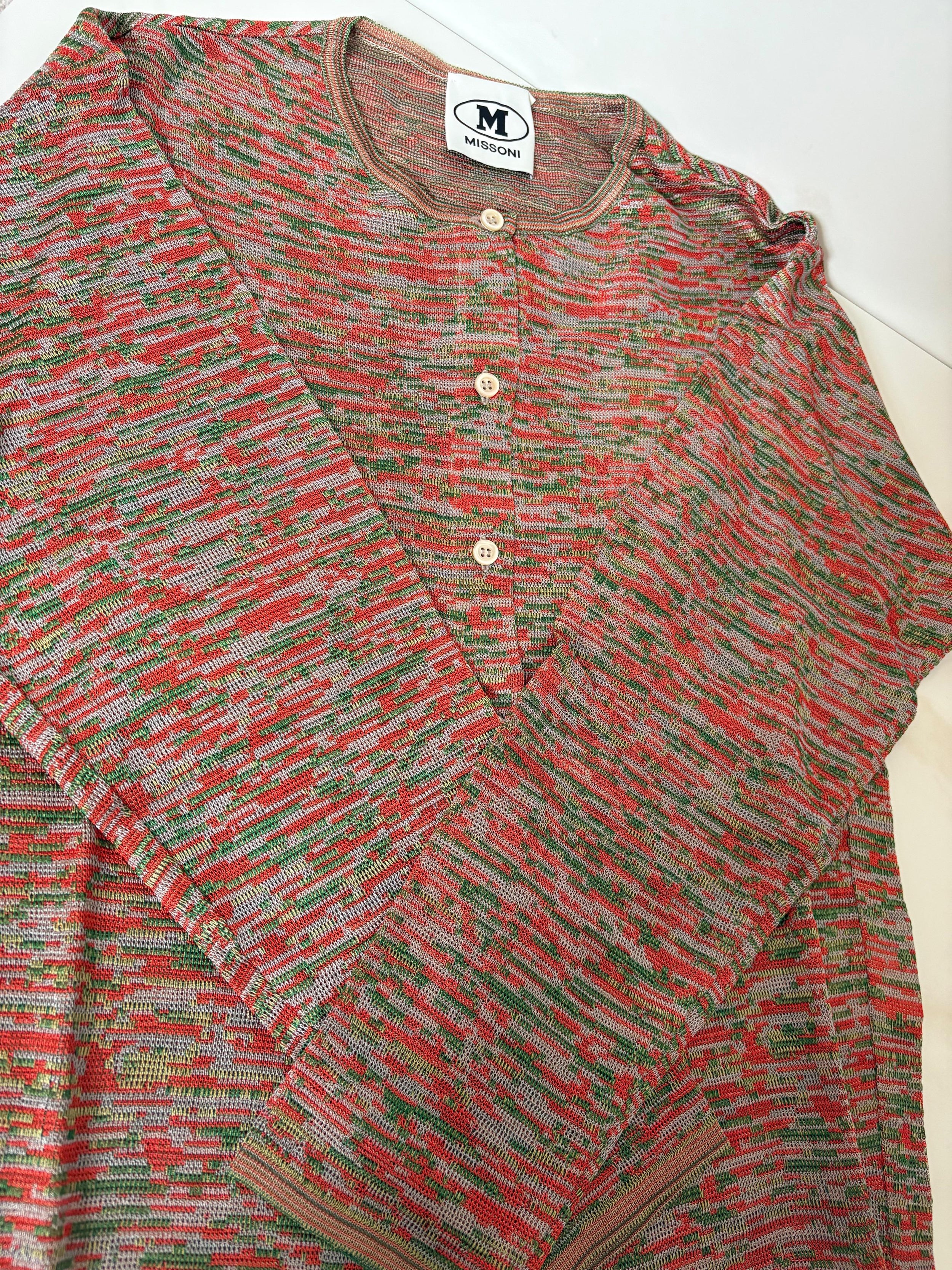 M Missoni Stretch Knit Cardigan