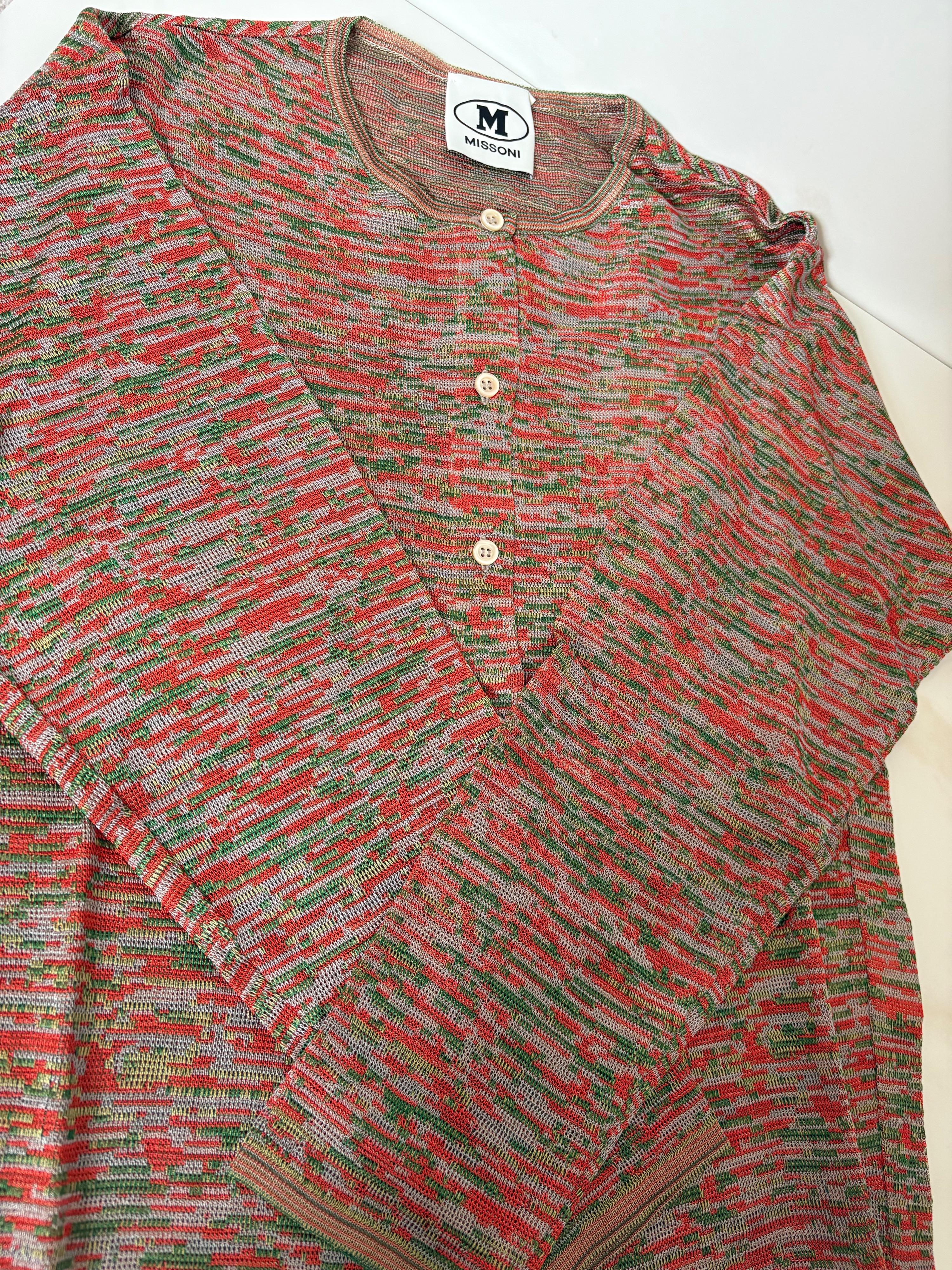 M Missoni Stretch Knit Cardigan