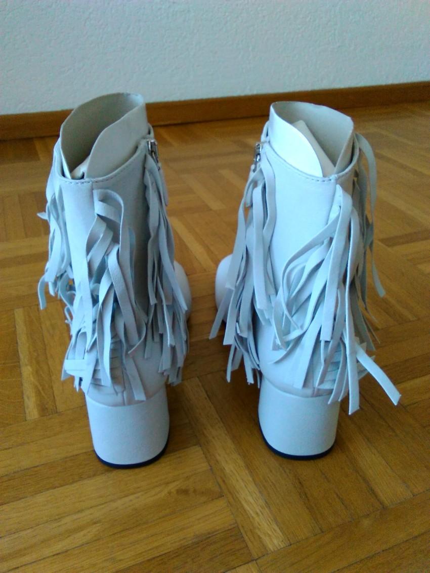 Prada Fringed Leather Ankle Boots