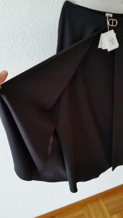 Hermes Black Silk Chaine DAncre Jupe Midi Skirt