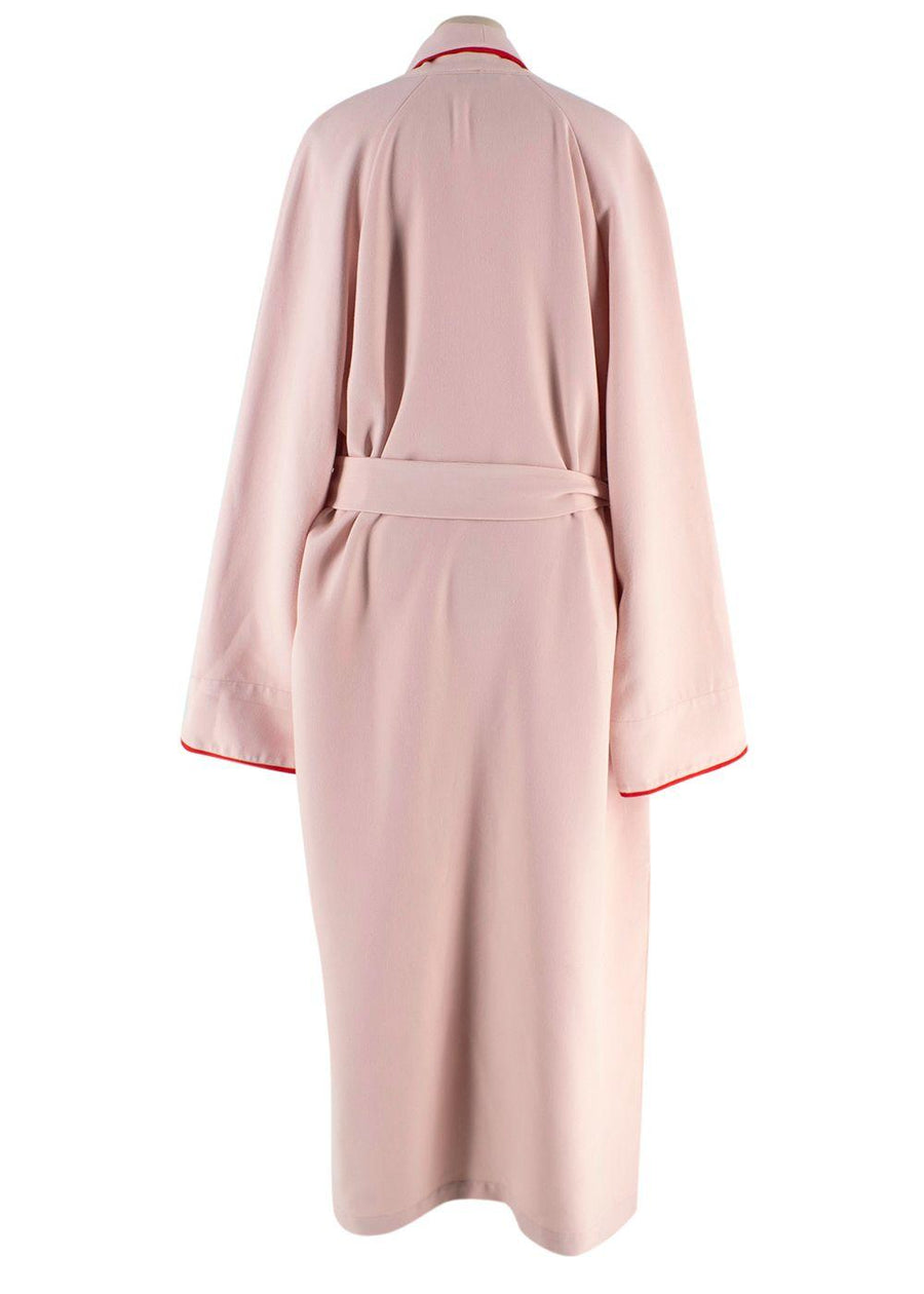 Sleeper Pink and Red Trim Belted Stretch Robe