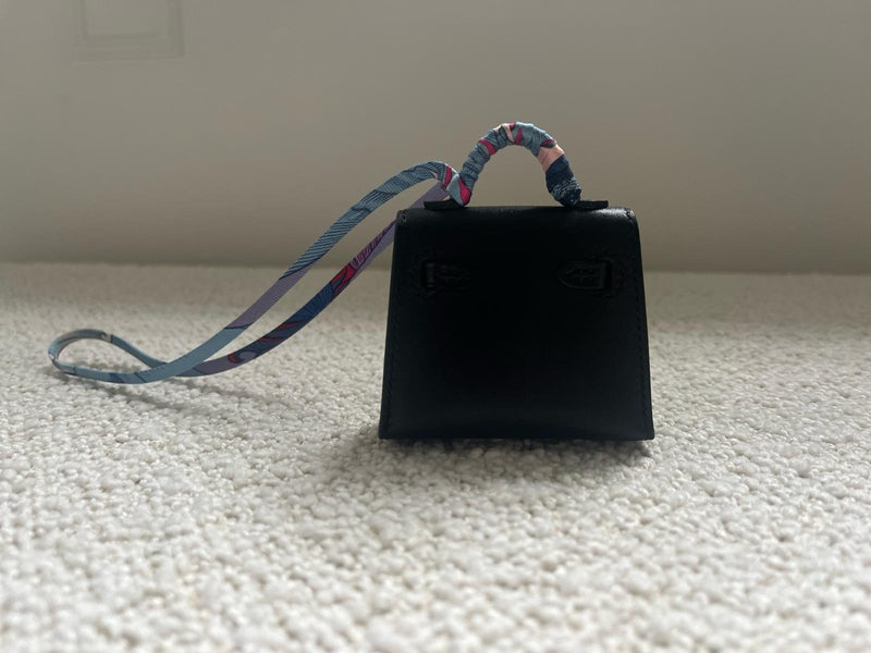 Hermes Noir Mini Kelly Twilly Bag Charm
