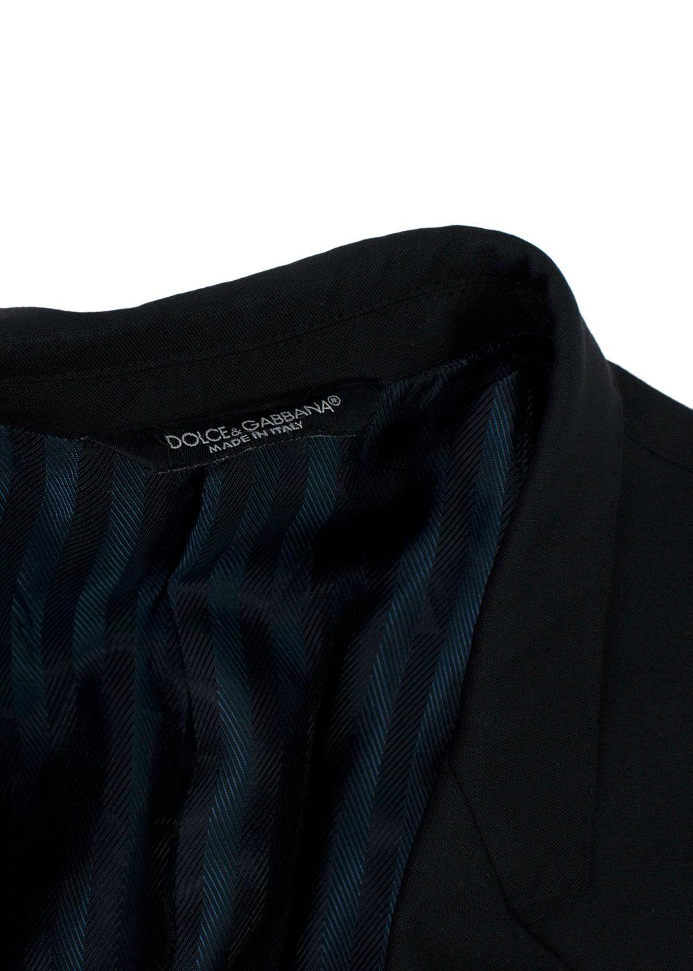 Dolce & Gabbana Navy Single Breasted Blazer