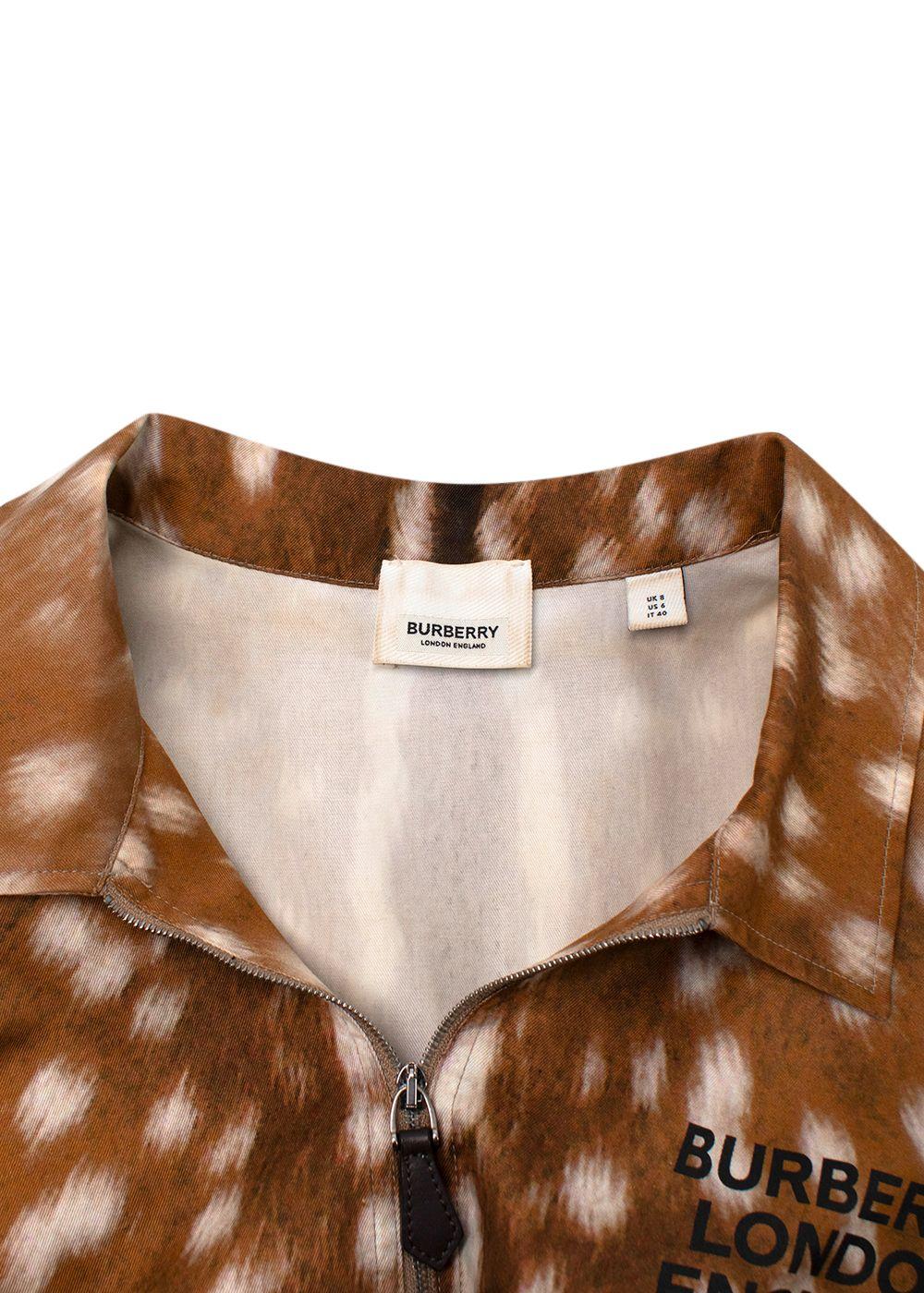 Burberry Deer-Print Patch Polo Shirt