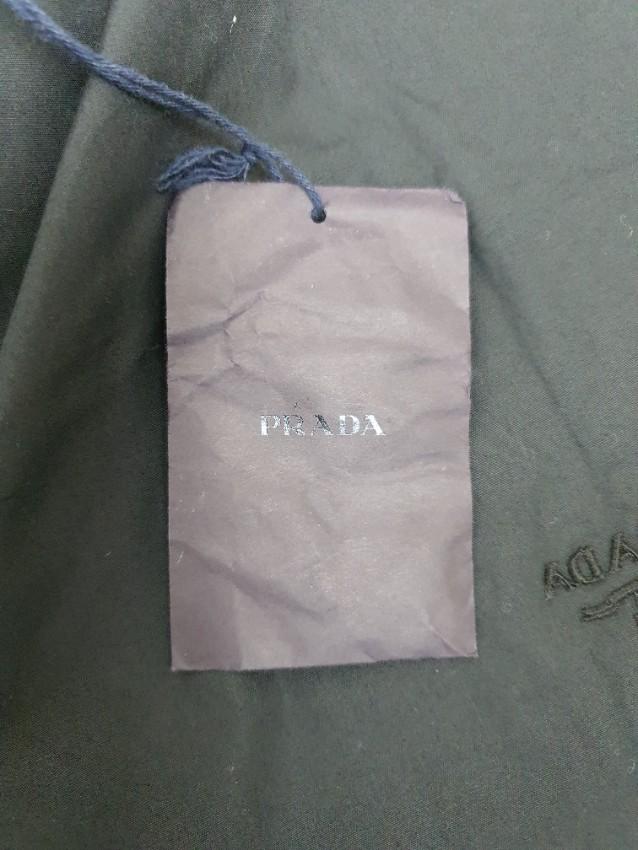 Prada Black Cotton Poplin Mens Shirt