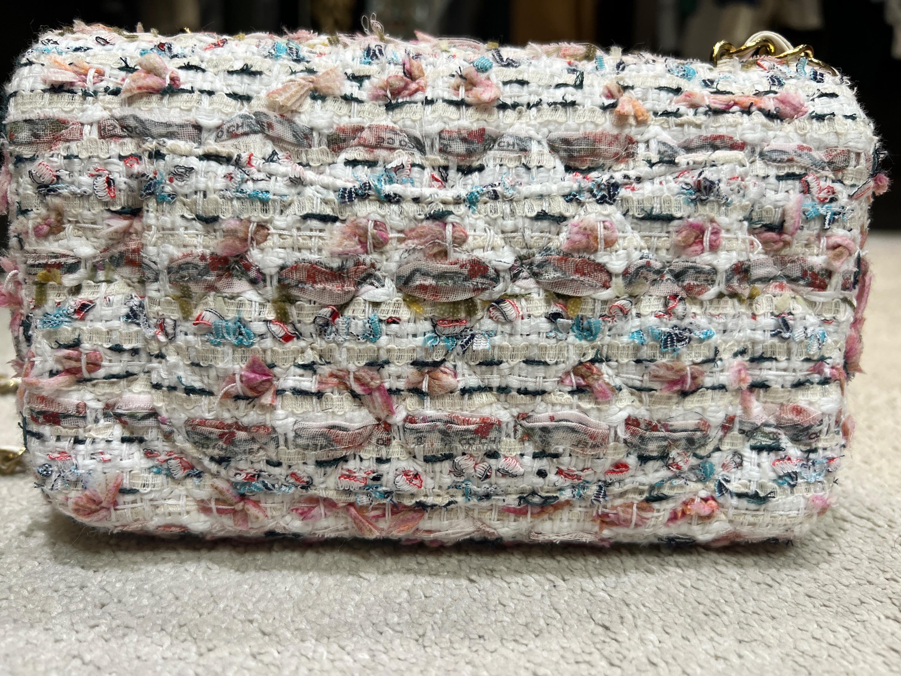 Limited Edition Multicoloured Tweed Mini Flap Bag