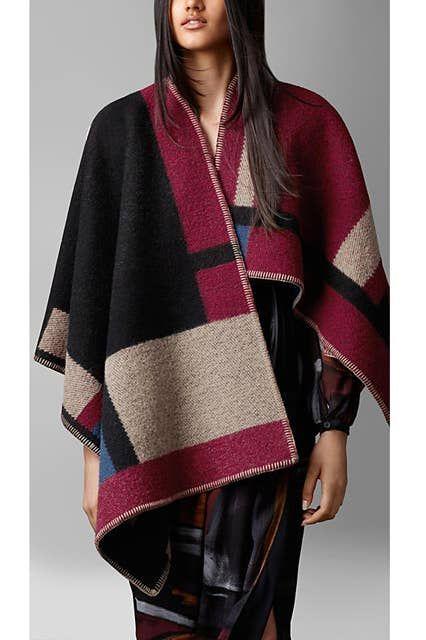 Wool & Cashmere Colourblock Prorsum Poncho