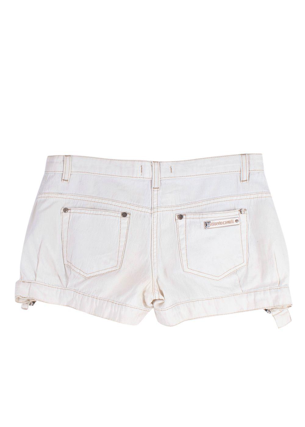 Roberto Cavalli White Denim Shorts