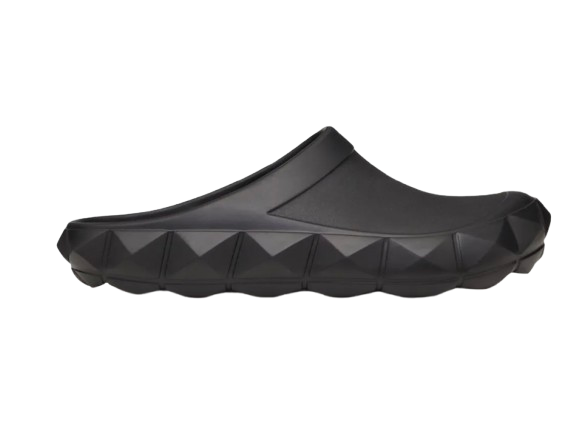 Valentino Black Rubber Slides