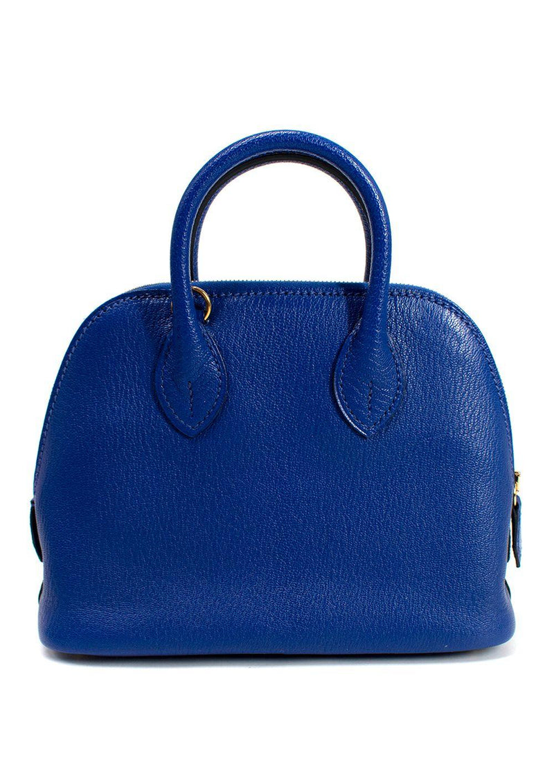 Hermès Bleu Electrique Chèvre Mini Bolide Bag GHW